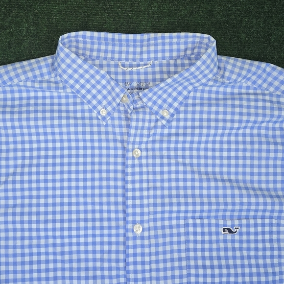 Vineyard Vines | Skysail Gingham On-The-Go Performance Button Down Boating Shirt - Picture 6 of 16